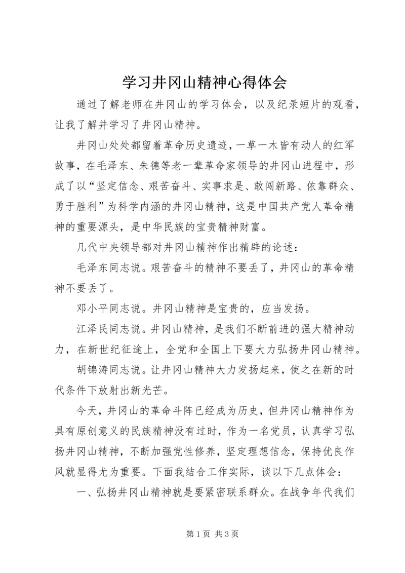 学习井冈山精神心得体会 (11).docx