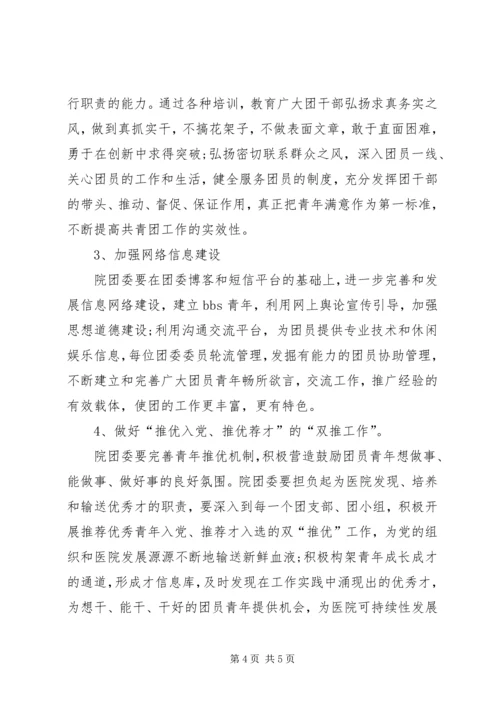 人民医院团委的工作计划.docx