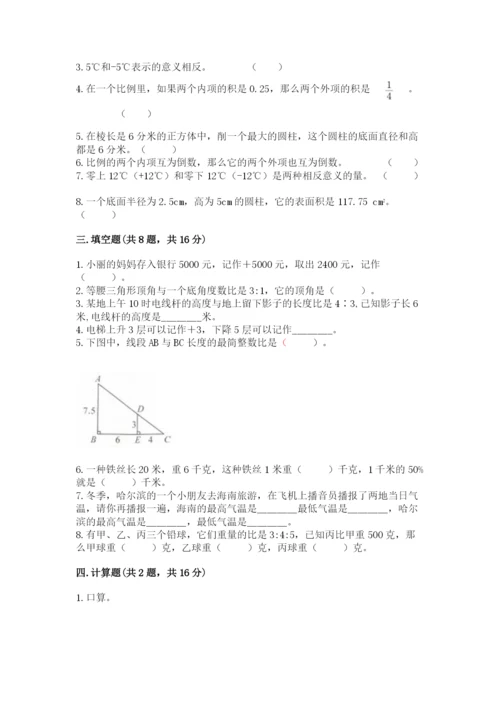 小升初六年级期末试卷附答案【能力提升】.docx