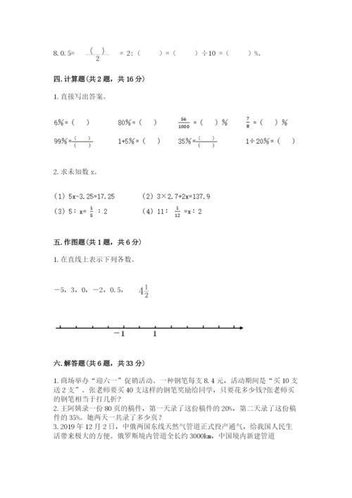 麒麟区六年级下册数学期末测试卷（名师系列）.docx