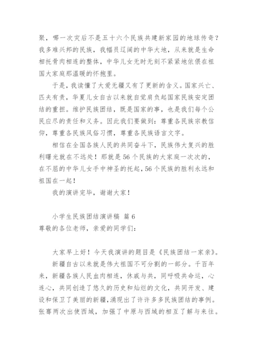小学生民族团结演讲稿.docx
