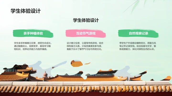 绿色复古风春分教育PPT