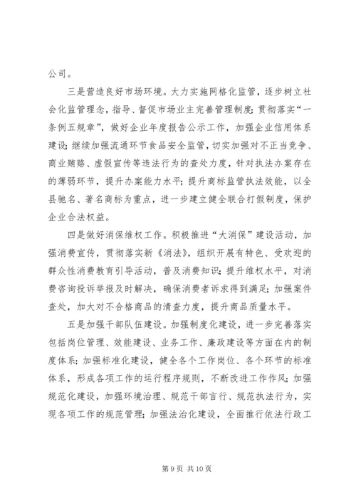 县工商行政管理局年度工作汇报.docx