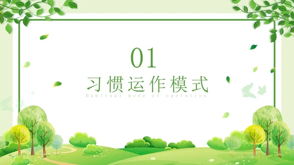 绿色清新简约习惯的力量习惯教育课件主题班会PPT习惯力量