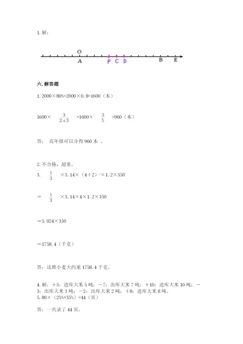 新晃侗族自治县六年级下册数学期末测试卷精编答案.docx