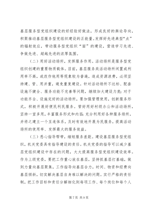 提高基层服务型党组织建设水平的理论思考.docx