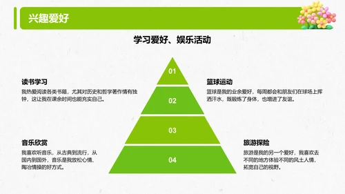 绿色3D风大学新生入学自我介绍PPT模板