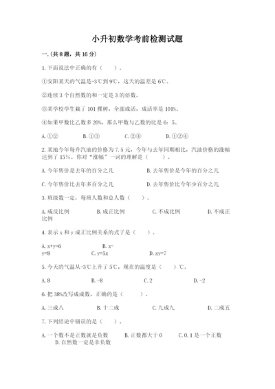 小升初数学考前检测试题含答案（a卷）.docx