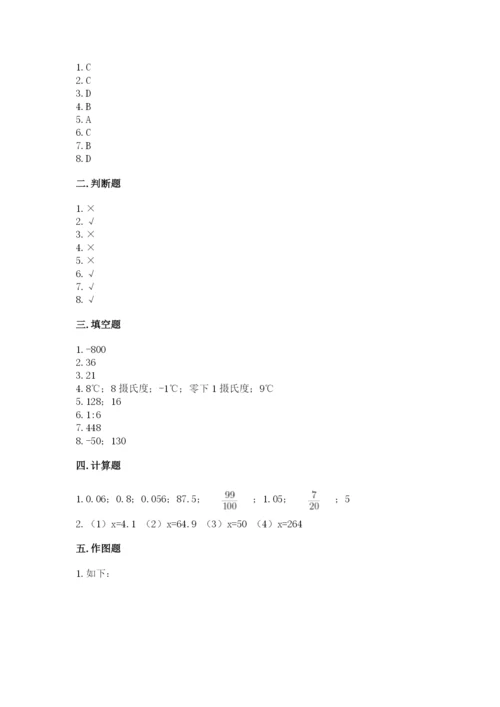 北师大版小学六年级下册数学期末综合素养测试卷参考答案.docx