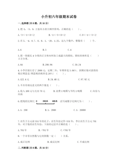 小升初六年级期末试卷【满分必刷】.docx