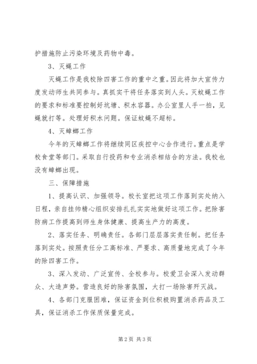 方上桥中学除四害工作计划 (5).docx