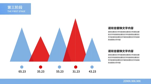 蓝色小清新渐变月度总结汇报PPT模板