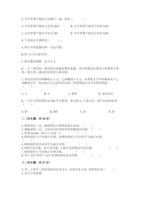 人教版小升初数学模拟试卷汇编.docx