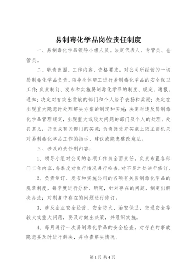 易制毒化学品岗位责任制度.docx