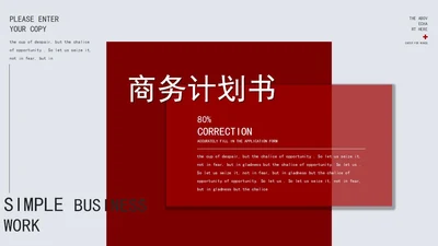 红灰拼色商务计划书PPT模板