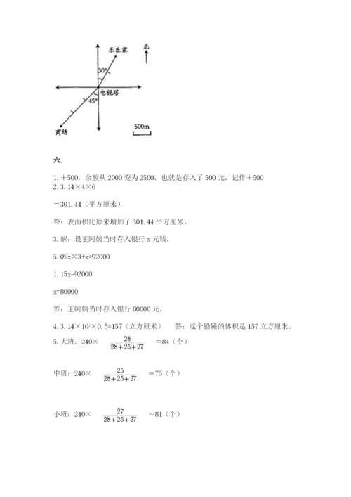小学六年级数学毕业试题完美版.docx