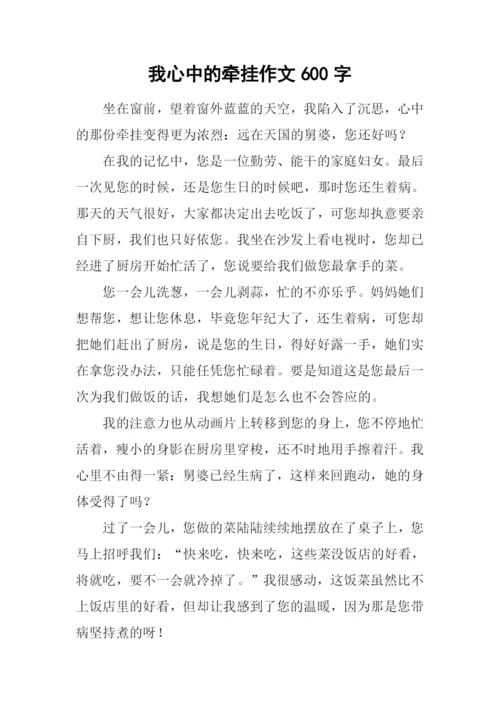 我心中的牵挂作文600字.docx