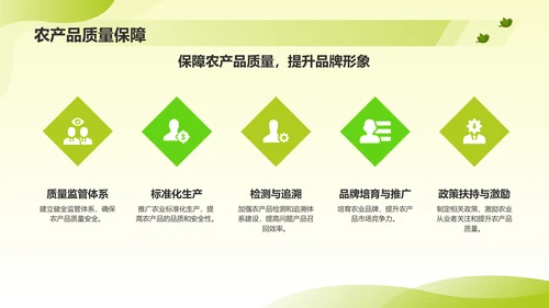 绿色插画风质量兴农万里行PPT模板