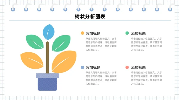 扁平多彩是数据分析可视化树状图表PPT