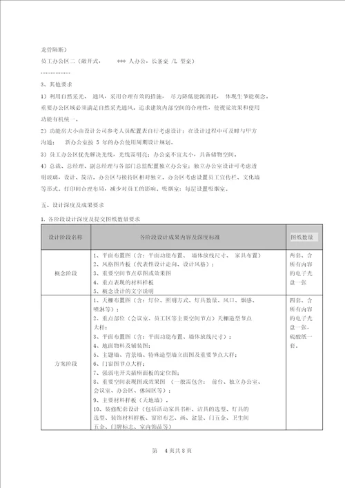 详细装修设计任务书