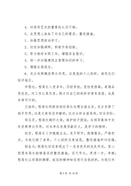 第一篇：党建民主生活会民主生活会会议记录（县邮政局）.docx