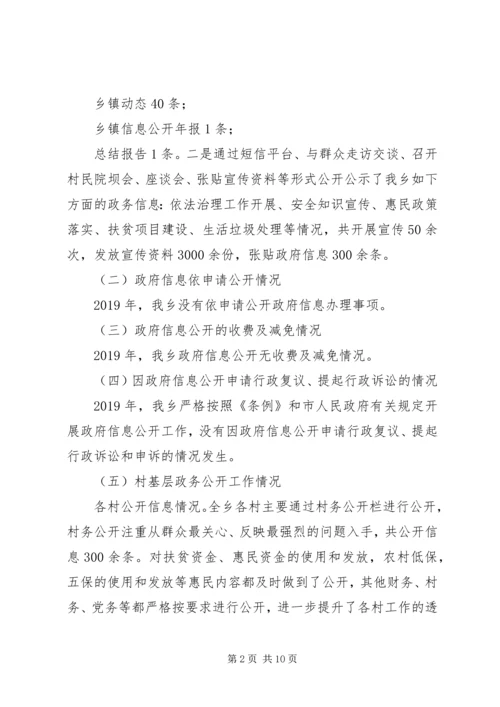 乡镇政府某年信息公开工作年度报告.docx