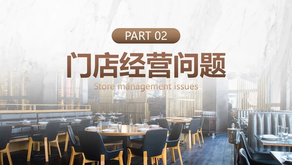 豪华餐饮门店年终汇报总结PPT模板