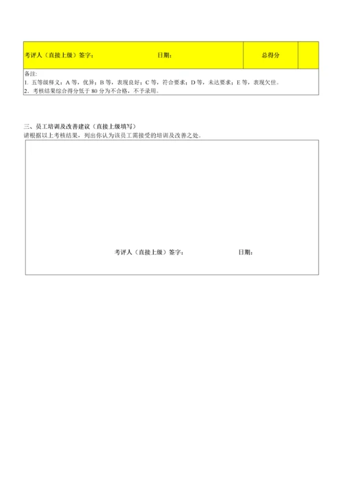 试用期员绩效考核表.docx