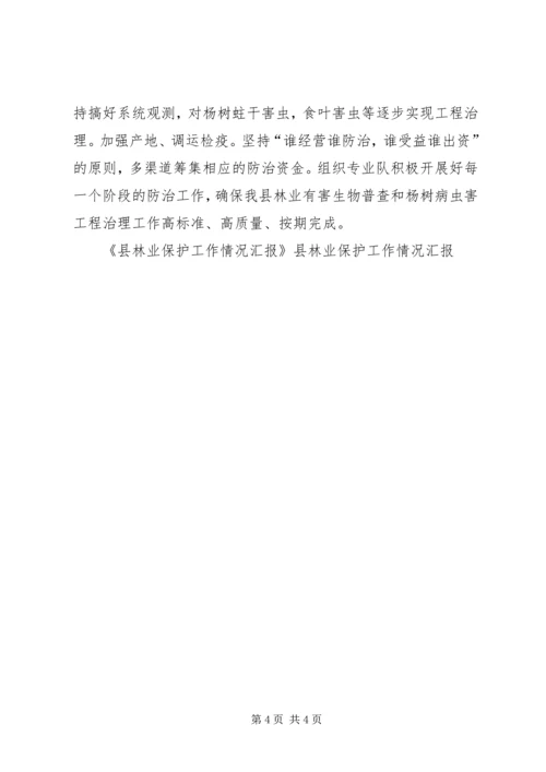 县林业保护工作情况汇报 (3).docx