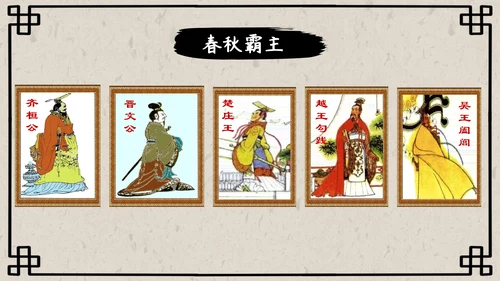 初中历史课动荡的春秋时期PPT模板