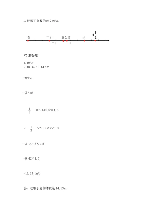 人教版六年级下册数学期末测试卷精品（历年真题）.docx