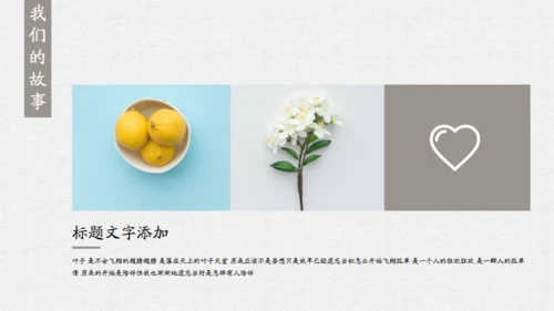 爱情鸟我们的爱情故事通用PPT模板