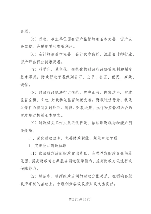 市财政局依法行政工作规划 (4).docx