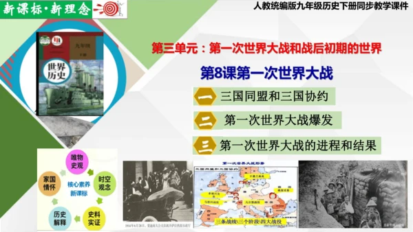 【新课标 新理念】人教部编版九年级历史下册第8课  第一次世界大战（同步课件）