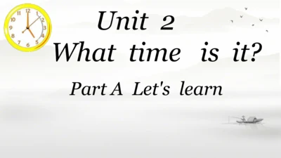 Unit 2 What time is it? Part A  Let's  learn 课件(共6