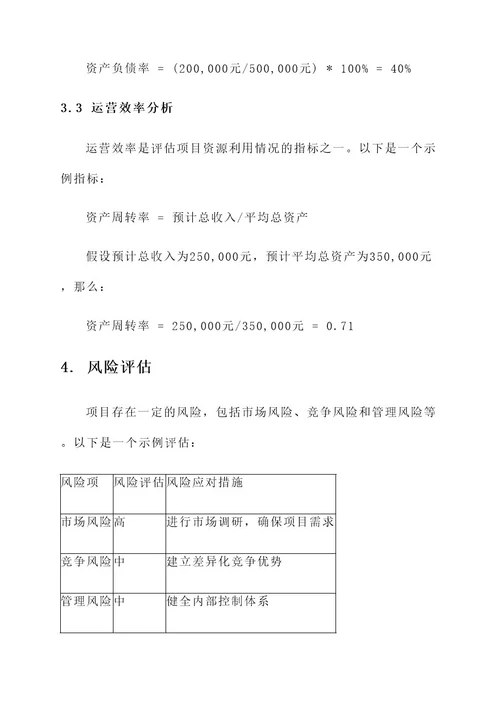 社创项目财务分析方案