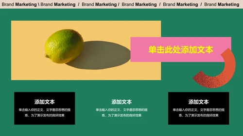 彩色扁平风格营销通用PPT演示模板