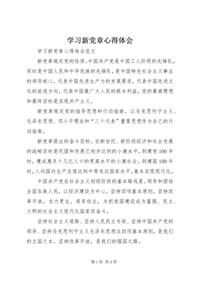 学习新党章心得体会 (42).docx