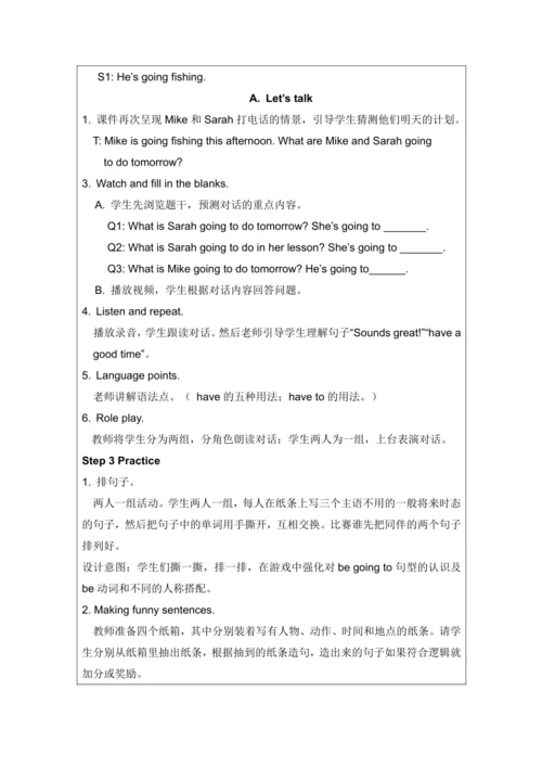 Unit 3 My weekend plan Part A Let's try & Let's ta