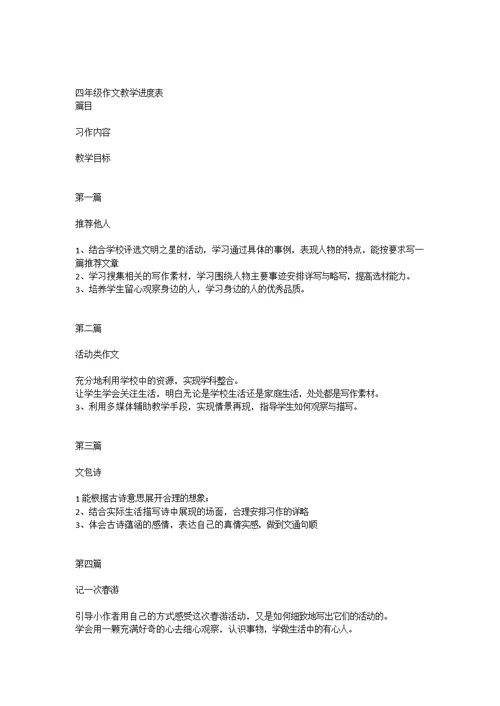 《作文》校本课程开发方案