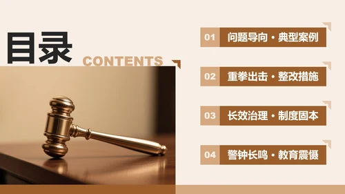 棕色简约风违规吃喝专项整改专题工作汇报PPT模板