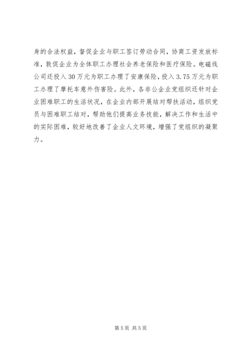 乡镇非公企业党建工作汇报材料.docx