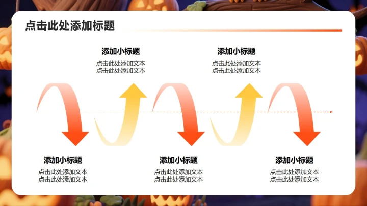 橙色卡通风万圣节派对活动策划方案PPT模板