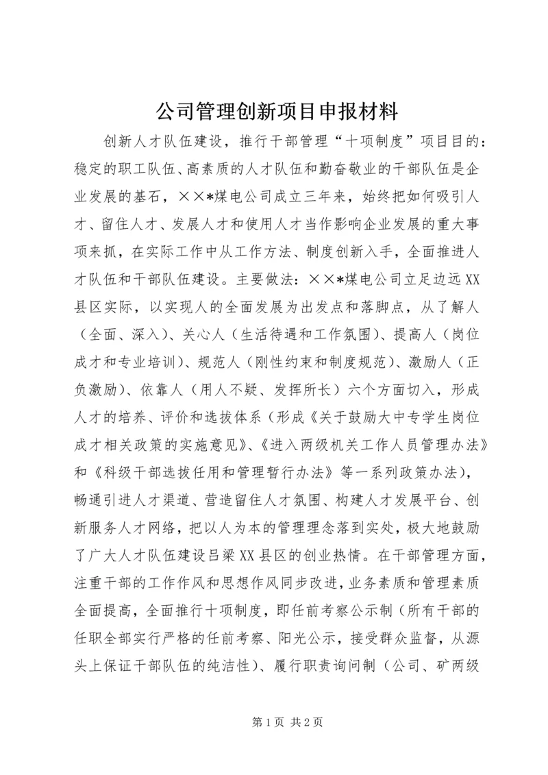 公司管理创新项目申报材料 (4).docx