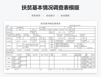扶贫基本情况调查表模版