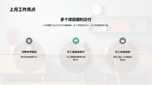 人力资源部月度总结