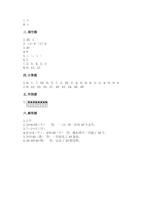 人教版一年级上册数学期末测试卷（夺分金卷）.docx