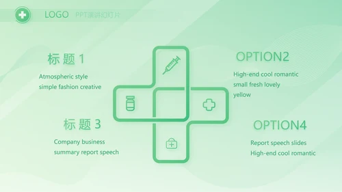 绿色医疗医药工作总结汇报动态PPT