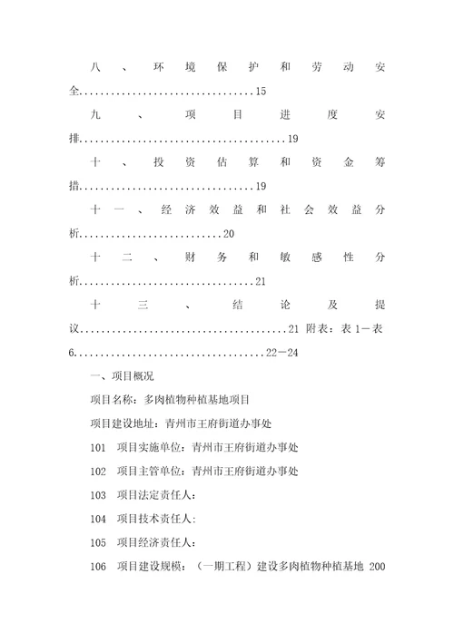 2021年多肉植物商业计划书