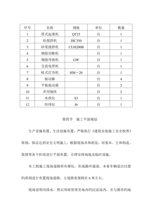 框架结构关键工程综合施工组织设计概况.docx